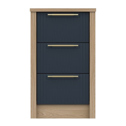 Exeter - Three Drawer Bedside Chest (Soft Close)