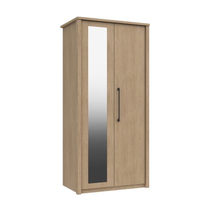 Newquay - Two Door Wardrobe with Mirror (Soft Close)