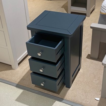 Hartford Bedroom - Painted 3 Drawer Bedside (Blue)