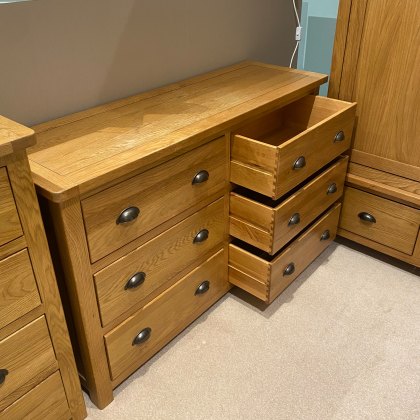 Bridgend Bedroom - Oak 6 Drawer Chest