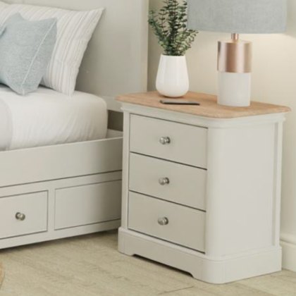 Chartwell - Three Drawer Bedside Chest (Wide)