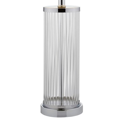 Dar - Olalla Table Lamp Polished Chrome Clear Glass With Shade