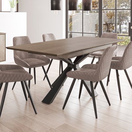 Malta - Extending Table with Metal Base (160cm)