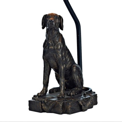 Dar - Rover Dog Table Lamp Bronze With Shade