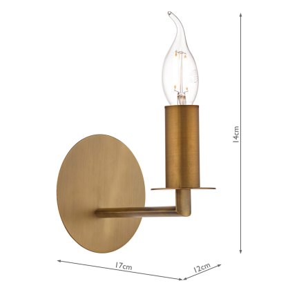 Dar - Tyler Wall Light Bronze Fitting Only