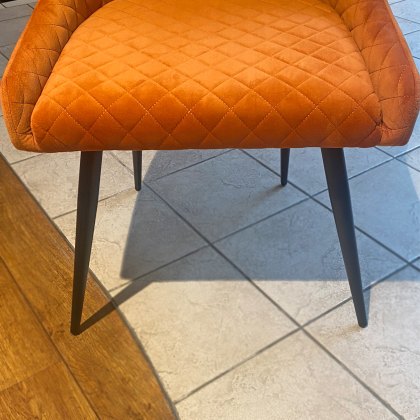 Malmo - Dining Chair (Burnt Orange Fabric)