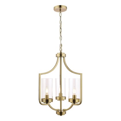 Laura Ashley - Joseph 3lt Chandelier Antique Brass Glass Laura Ashley - Joseph 3lt Chandelier Antique Brass Glass
