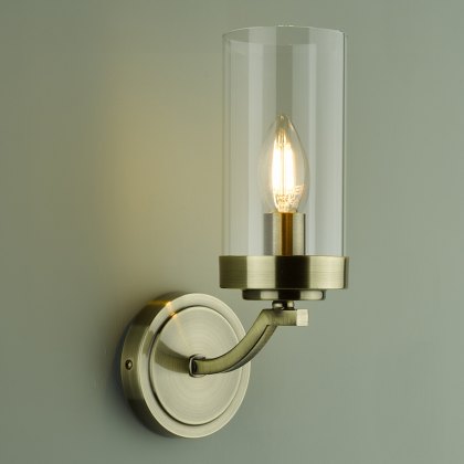 Laura Ashley - Joseph Wall Light Antique Brass Glass Laura Ashley - Joseph Wall Light Antique Brass Glass