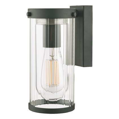 Laura Ashley - Arthur Outdoor Wall Light Matt Black Glass IP44 Laura Ashley - Arthur Outdoor Wall Light Matt Black Glass IP44