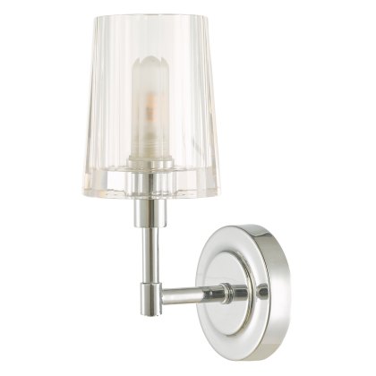 Laura Ashley - Blake Bathroom Wall Light Crystal Polished Chrome IP44