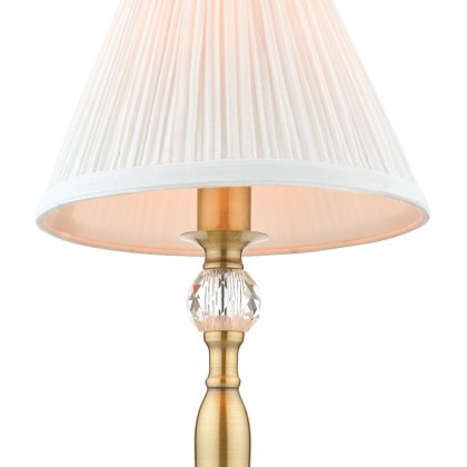 Laura Ashley - Ellis Table Lamp Antique Brass With Ivory Shade