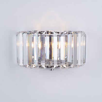 Laura Ashley - Fernhurst Wall Light Polished Chrome Glass Laura Ashley - Fernhurst Wall Light Polished Chrome Glass