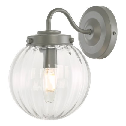 Laura Ashley - Georgie Outdoor Wall Light Matt Grey Glass IP44 Laura Ashley - Georgie Outdoor Wall Light Matt Grey Glass IP44