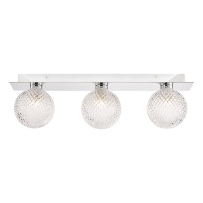 Laura Ashley Prague - 3 Light Bathroom Wall Light Polished Chrome Glass IP44 Laura Ashley Prague - 3 Light Bathroom Wall Light Polished Chrome Glass IP44
