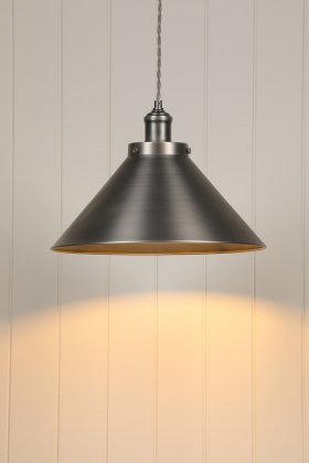 Laura Ashley Rufus Pendant Industrial Nickel