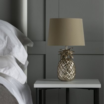 Laura Ashley - Small Pineapple Table Lamp Champagne Cut Glass With Shade