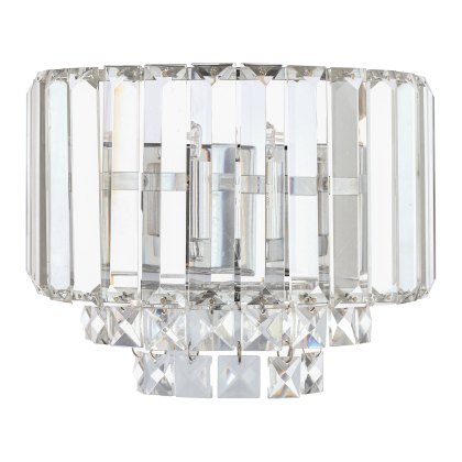 Laura Ashley - Vienna Wall Light Polished Chrome Crystal Laura Ashley - Vienna Wall Light Polished Chrome Crystal