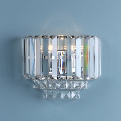 Laura Ashley - Vienna Wall Light Polished Chrome Crystal Laura Ashley - Vienna Wall Light Polished Chrome Crystal