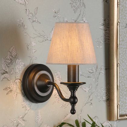 Laura Ashley - Ludchurch Single Wall Light Industrial Black Bracket Only Laura Ashley - Ludchurch Single Wall Light Industrial Black Bracket Only