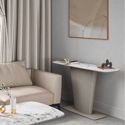 Florence - Console Table (White Ceramic) Florence - Console Table (White Ceramic)