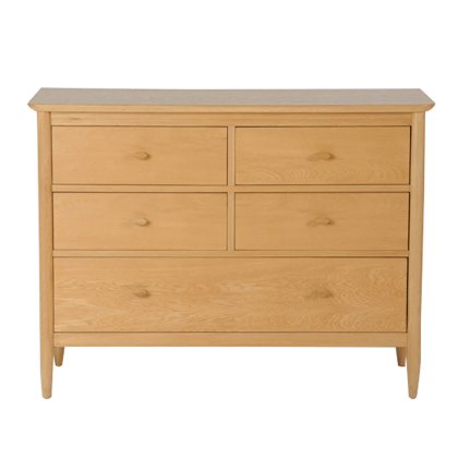 Ercol Teramo - 5 Drawer Wide Chest Ercol Teramo - 5 Drawer Wide Chest