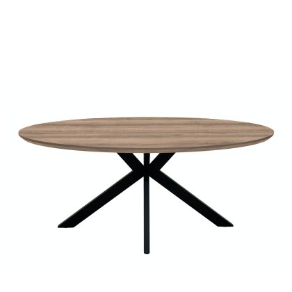 Prescot - Oval Dining Table 180cm (Light Walnut) Prescot - Oval Dining Table 180cm (Light Walnut)