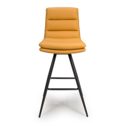 Nobo - Swivel Bar Chair (Ochre Faux Leather) Nobo - Swivel Bar Chair (Ochre Faux Leather)