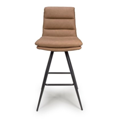 Nobo - Swivel Bar Chair (Tan Faux Leather) Nobo - Swivel Bar Chair (Tan Faux Leather)