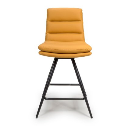 Nobo - Swivel Counter Chair (Ochre Faux Leather) Nobo - Swivel Counter Chair (Ochre Faux Leather)