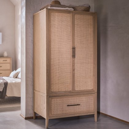 Casera - Two Door Wardrobe with One Drawer Casera - Two Door Wardrobe with One Drawer