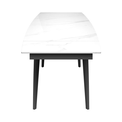 New Verdi - Ceramic Extending Dining Table (Gloss White Marble) New Verdi - Ceramic Extending Dining Table (Gloss White Marble)