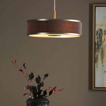 Dar - Alvaro 3 Light Single Pendant Antique Bronze Mushroom Dar - Alvaro 3 Light Single Pendant Antique Bronze Mushroom