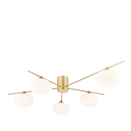 Dar - Jasper 5 Light Semi Flush Painted Gold Dar - Jasper 5 Light Semi Flush Painted Gold