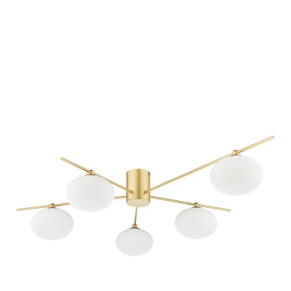 Dar - Jasper 5 Light Semi Flush Painted Gold Dar - Jasper 5 Light Semi Flush Painted Gold