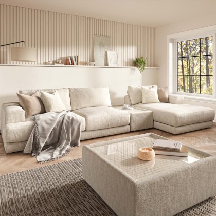 Tibet - Large Chaise Sofa with Sofa Table (RHF) Tibet - Large Chaise Sofa with Sofa Table (RHF)