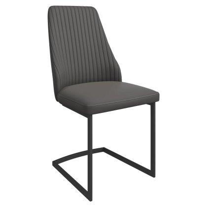 Castello - Dining Chair (Dark Grey Faux Leather) Castello - Dining Chair (Dark Grey Faux Leather)
