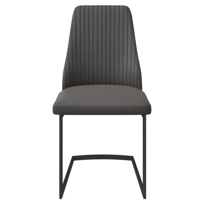 Castello - Dining Chair (Dark Grey Faux Leather) Castello - Dining Chair (Dark Grey Faux Leather)