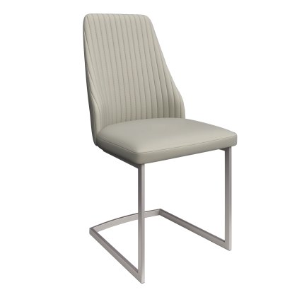 Castello - Dining Chair (Light Grey Faux Leather) Castello - Dining Chair (Light Grey Faux Leather)