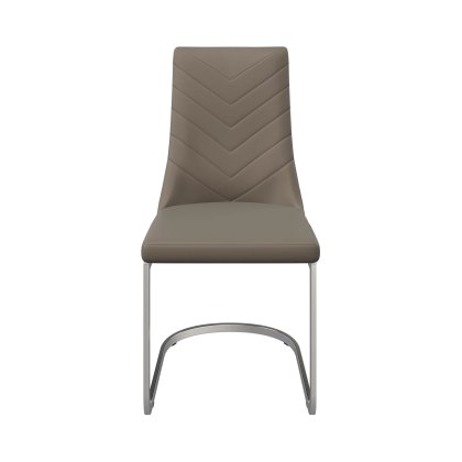 Mia - Dining Chair (Taupe Faux Leather) Mia - Dining Chair (Taupe Faux Leather)