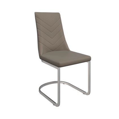 Mia - Dining Chair (Taupe Faux Leather) Mia - Dining Chair (Taupe Faux Leather)