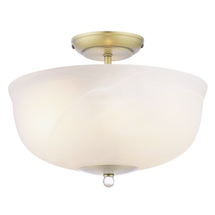Laura Ashley - Cossington Ceiling Light (Matt Antique Brass and White Marble Effect Glass) Laura Ashley - Cossington Ceiling Light (Matt Antique Brass and White Marble Effect Glass)