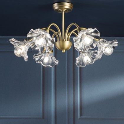 Laura Ashley - Kerswell Semi-Flush Light (Matt Antique Brass) Laura Ashley - Kerswell Semi-Flush Light (Matt Antique Brass)