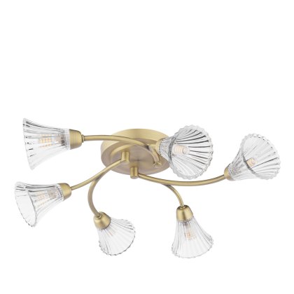 Laura Ashley - Lanton Semi-Flush Ceiling Light (Matt Antique Brass) Laura Ashley - Lanton Semi-Flush Ceiling Light (Matt Antique Brass)