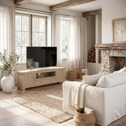 Providence (White Wash) - TV Unit (190 cm) Providence (White Wash) - TV Unit (190 cm)