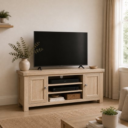 Providence (White Wash) - TV Unit (140 cm) Providence (White Wash) - TV Unit (140 cm)