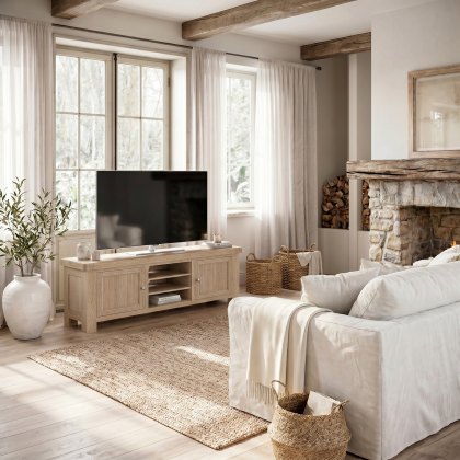 Providence (White Wash) - TV Unit (140 cm) Providence (White Wash) - TV Unit (140 cm)