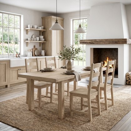 Providence (White Wash) - Dining Chair Without Cushion Providence (White Wash) - Dining Chair Without Cushion