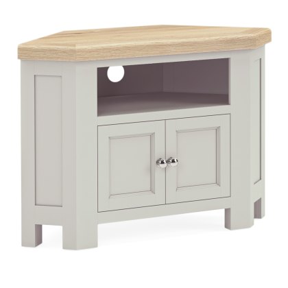 New Hampshire - Corner TV Unit with 2 Doors (Stone Grey) New Hampshire - Corner TV Unit with 2 Doors (Stone Grey)