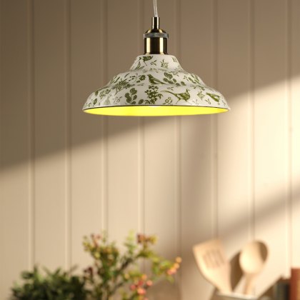 Joules - Audley Pendant Green Ceramic and Matt Antique Brass Joules - Audley Pendant Green Ceramic and Matt Antique Brass