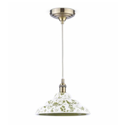Joules - Audley Pendant Green Ceramic and Matt Antique Brass Joules - Audley Pendant Green Ceramic and Matt Antique Brass